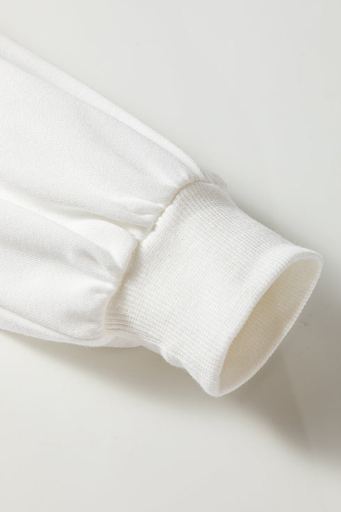 Plaid Ruffle Patchwork Drop Shoulder Pullover And Drawstring Waist Shorts Short Set